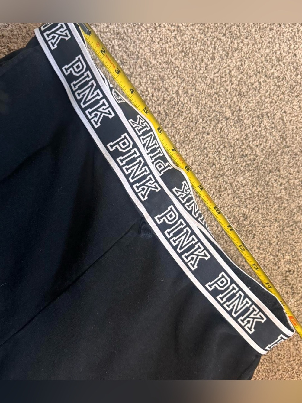 PINK Victoria’s Secret Vintage Y2K Black Logo Waistband Sweatpants - Picture 6 of 7